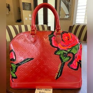 Authentic Louis Vuitton Roses Sprouse Alma Vernis